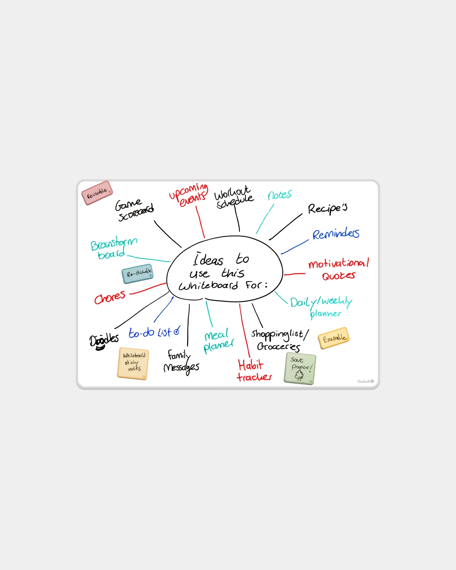 Whiteboard adhesief herbruikbaar om te personaliseren - Wit