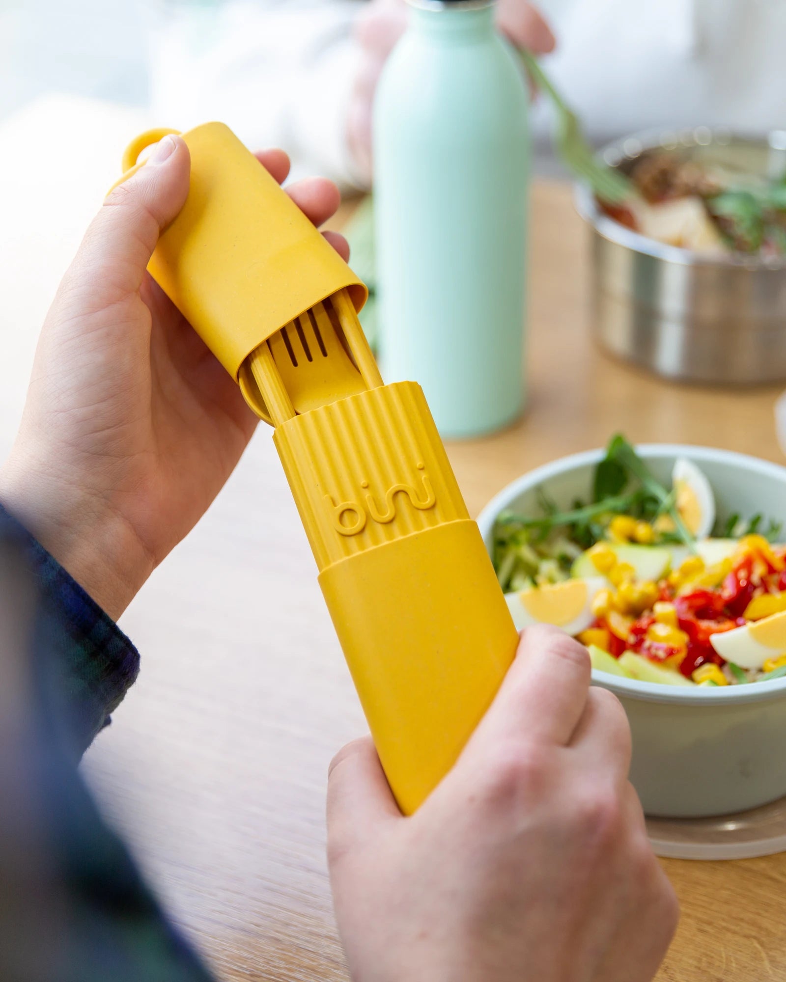 Bestekset bio-composite herbruikbaar om te personaliseren - 75
