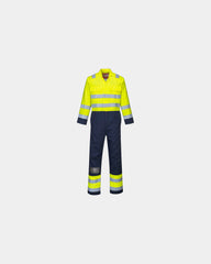 Overall HV antistatisch om te personaliseren - Geel-Marineblauw