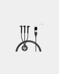 Multikabel gerecycled ABS 5-in-1 om te personaliseren - Zwart