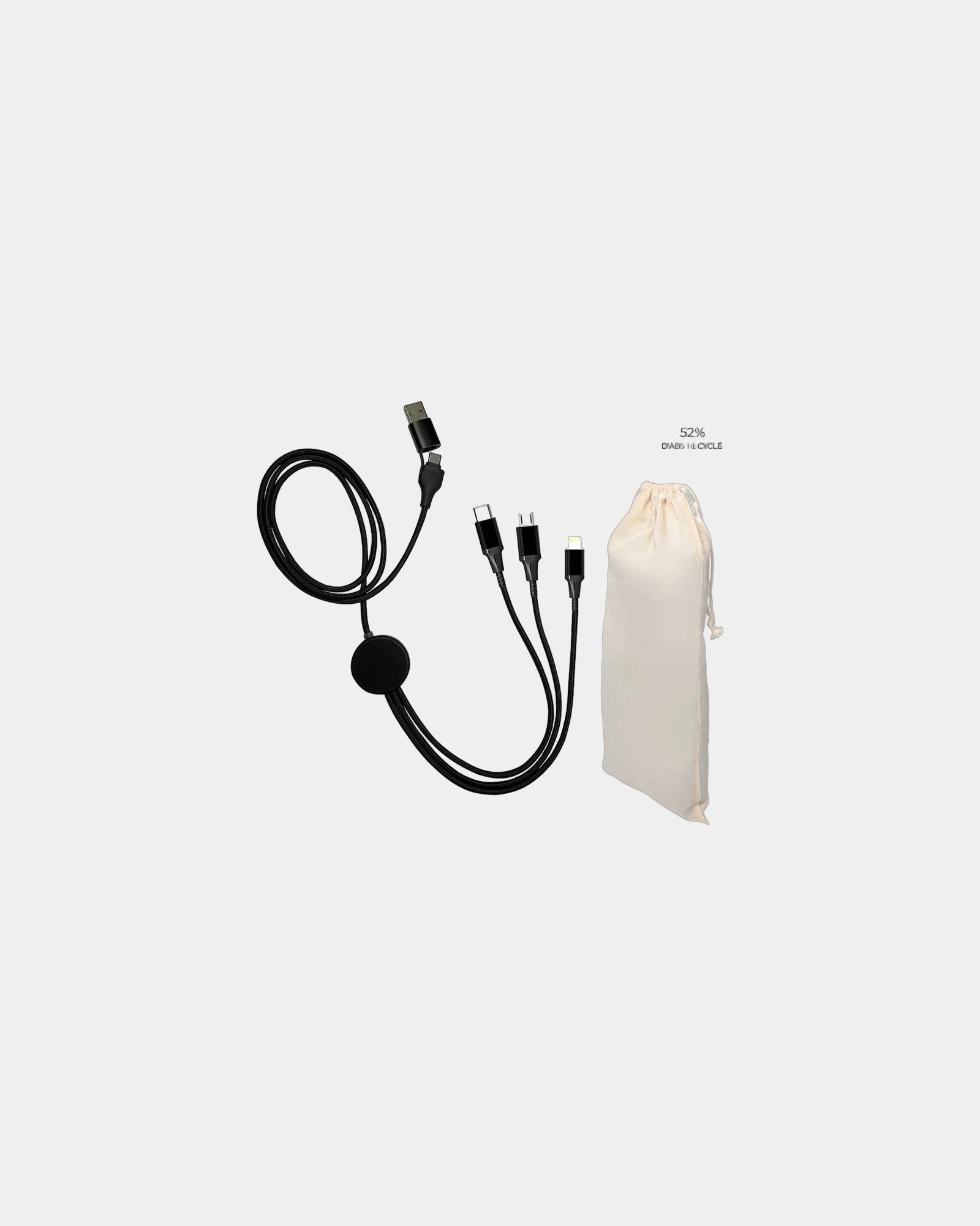 Multikabel gerecycled ABS 5-in-1 om te personaliseren - 1