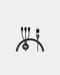 Multikabel gerecycled ABS 5-in-1 om te personaliseren - Zwart
