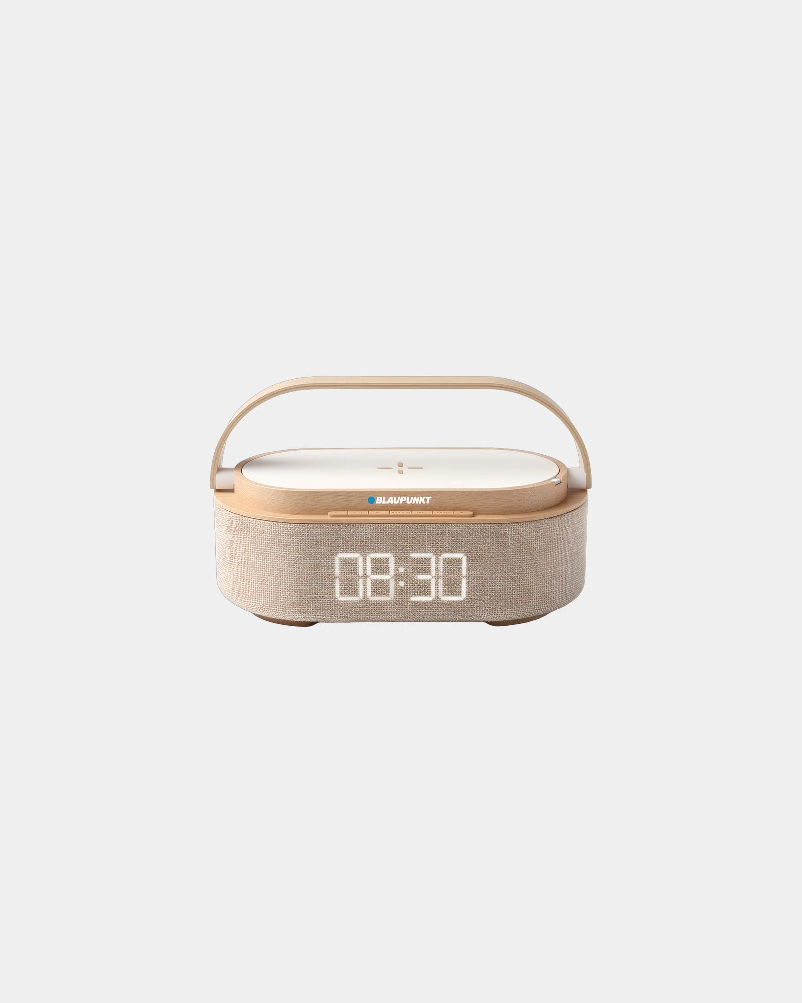 Speaker LED Blaupunkt draadloze oplader om te personaliseren - Hout