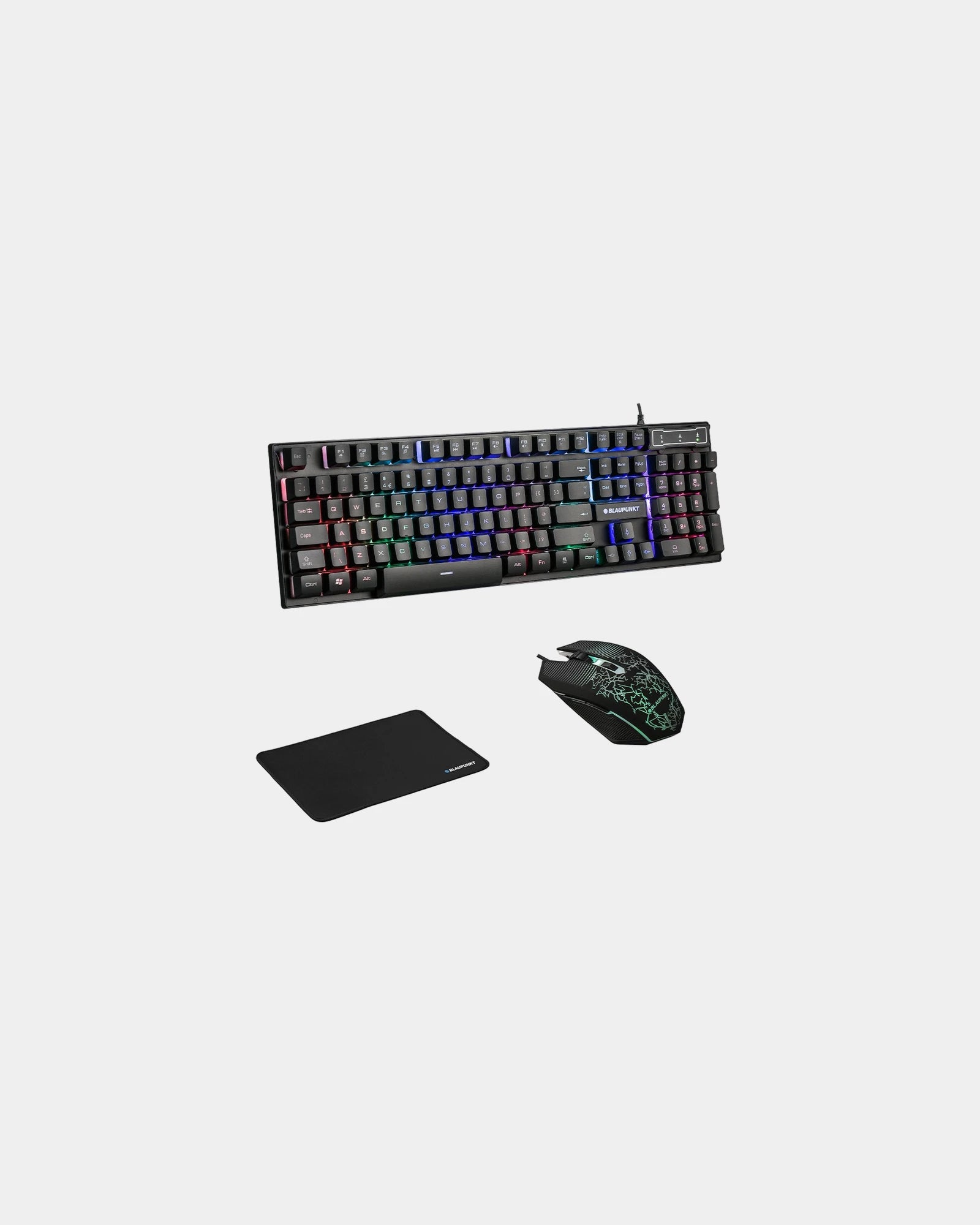 Gamingset QWERTY toetsenbord muis om te personaliseren - Zwart