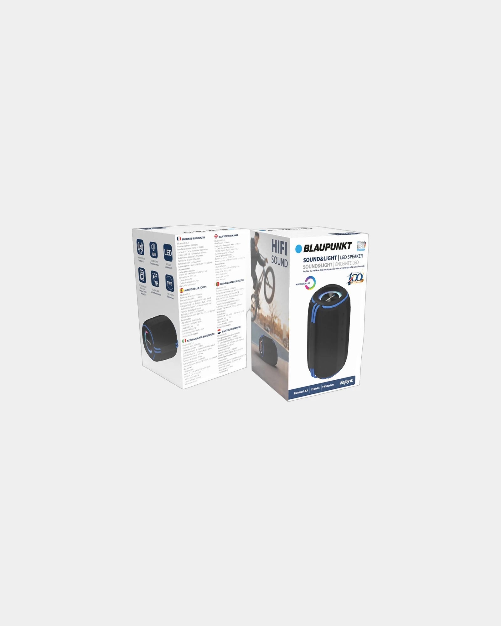Speaker Bluetooth LED 15W Blaupunkt om te personaliseren - 4