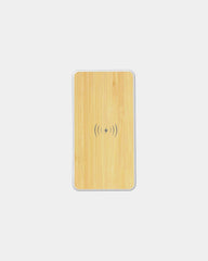 Powerbank draadloos bamboe 8.000mAh om te personaliseren - 3