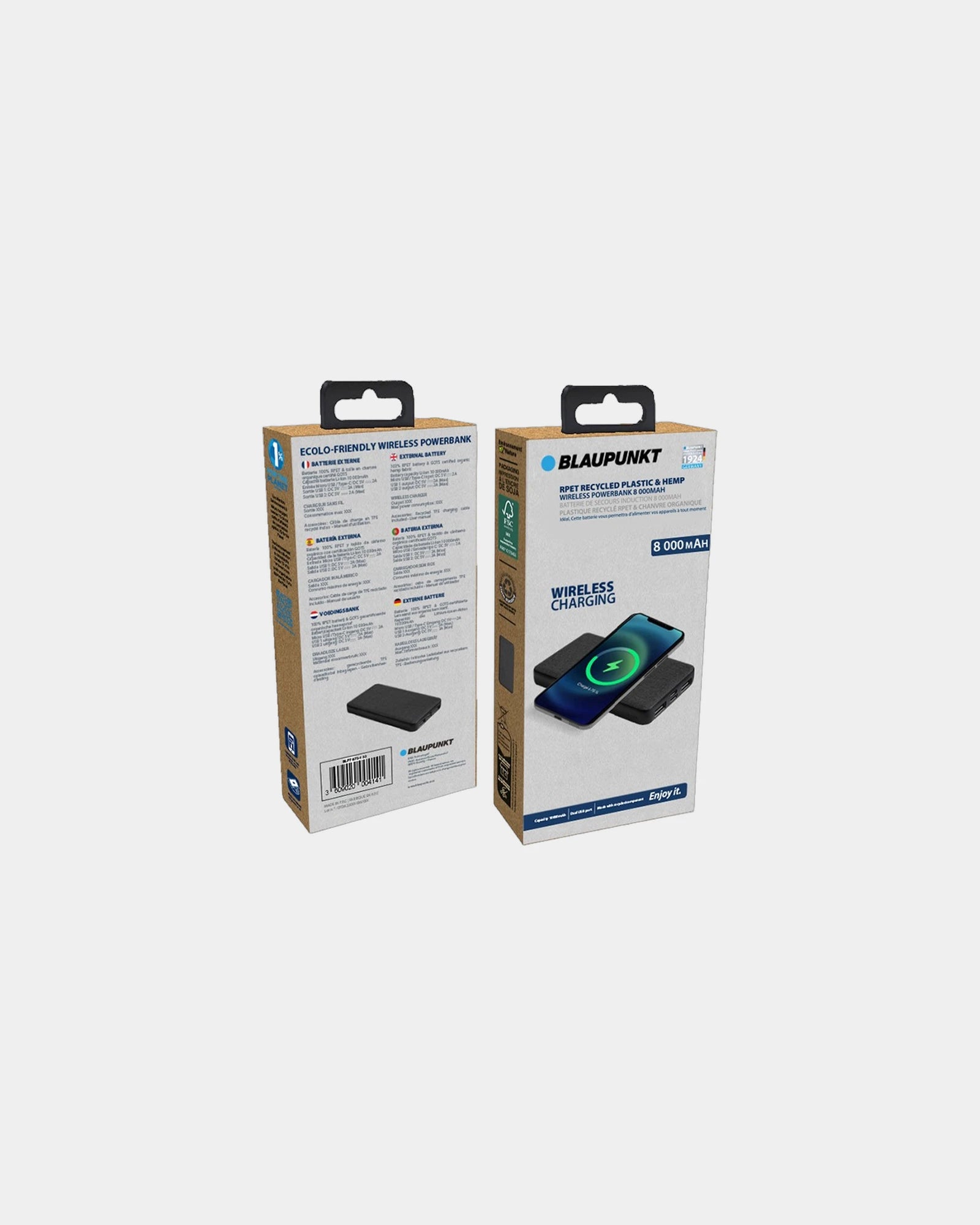 Powerbank RPET hennep 8.000mAh om te personaliseren - 4