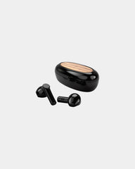 Oordopjes gerecycled ABS Bluetech om te personaliseren - Zwart