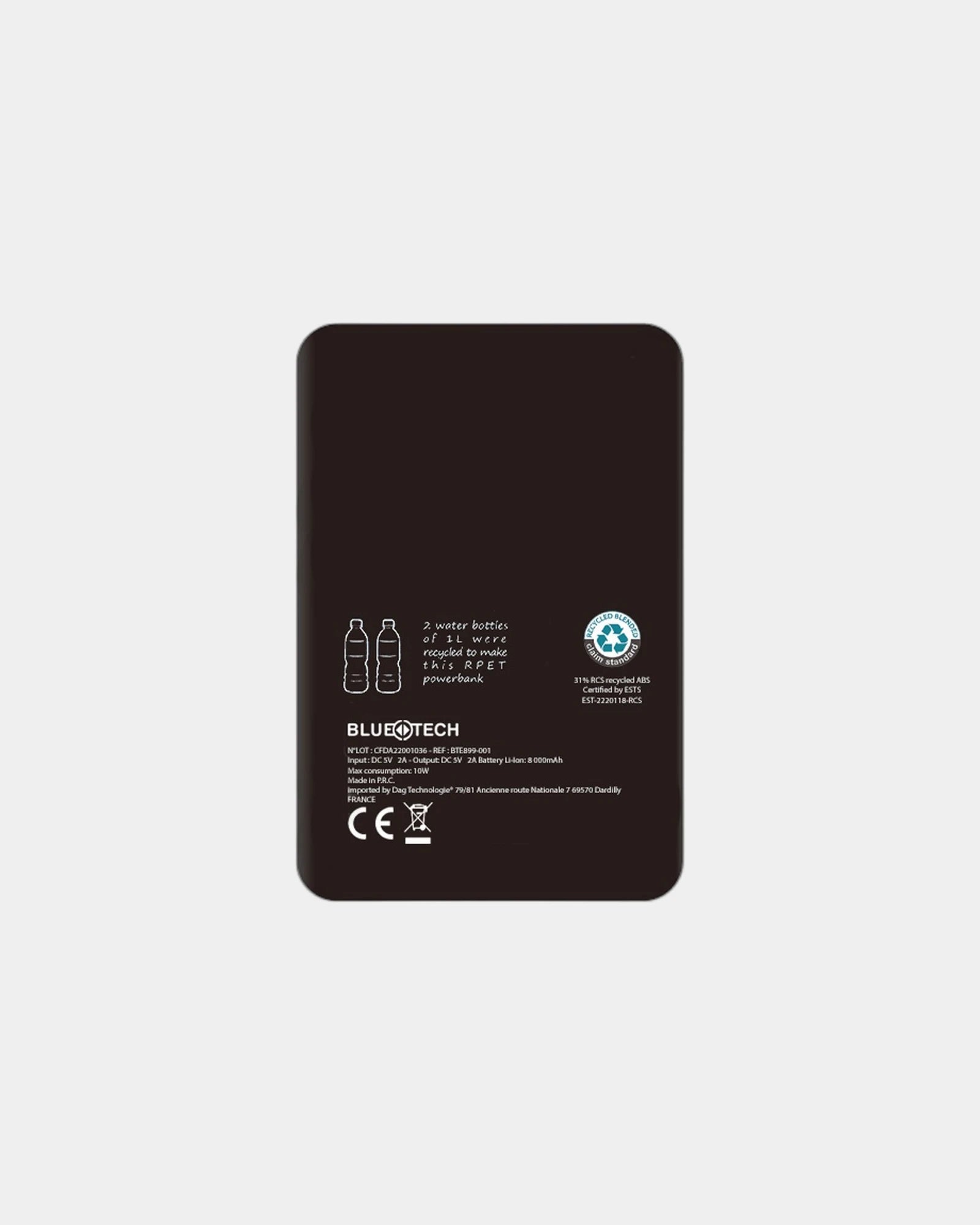 Powerbank RPET Bluetech 5.000mAh om te personaliseren - 3