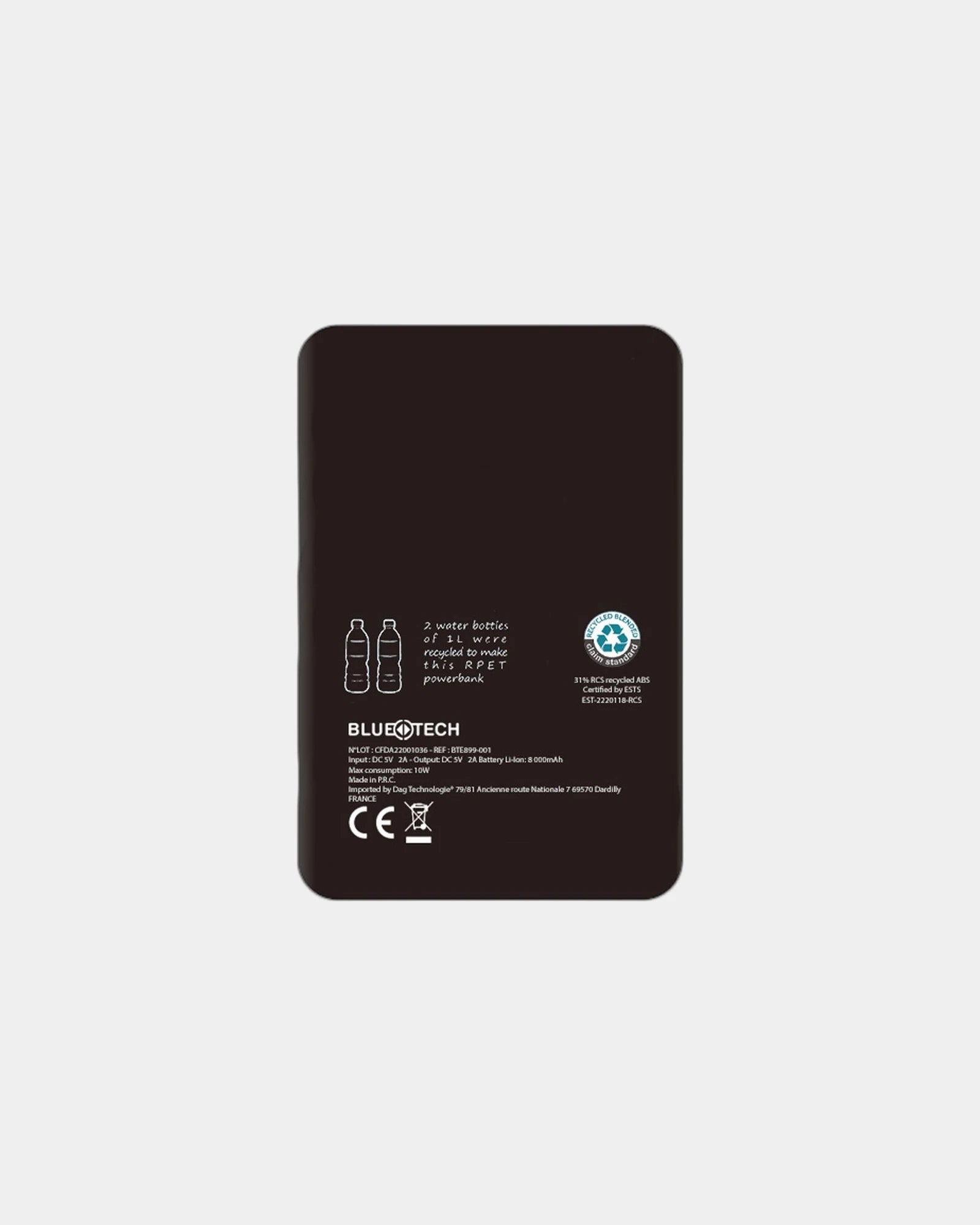 Powerbank RPET Bluetech 5.000mAh om te personaliseren - 3