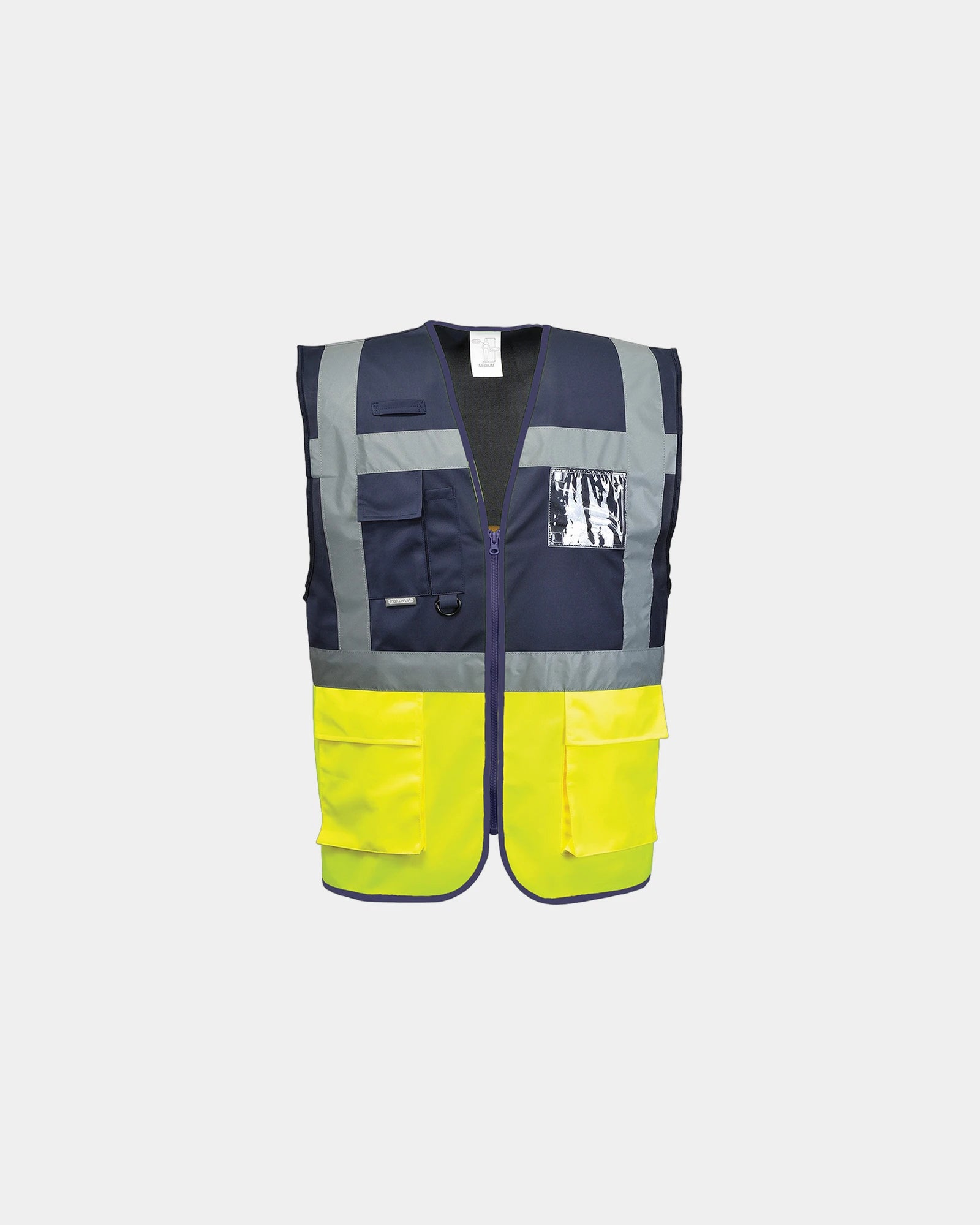 Veiligheidsvest bicolor Executive om te personaliseren - Geel-Marineblauw
