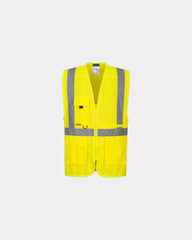 Executive veiligheidsvest met tabletvak om te personaliseren - Geel