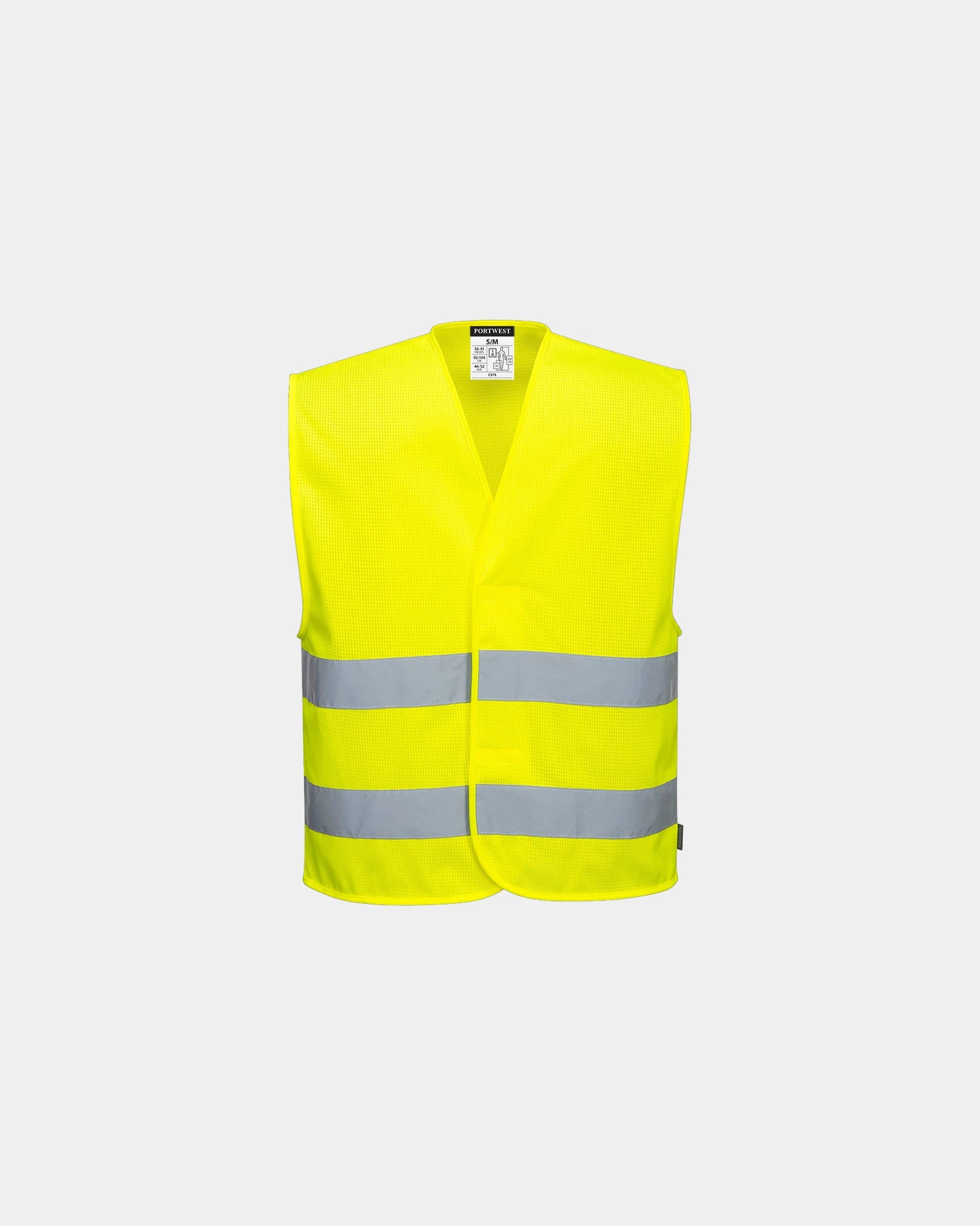 Hi-vis veiligheidsvest mesh polyester om te personaliseren - Geel