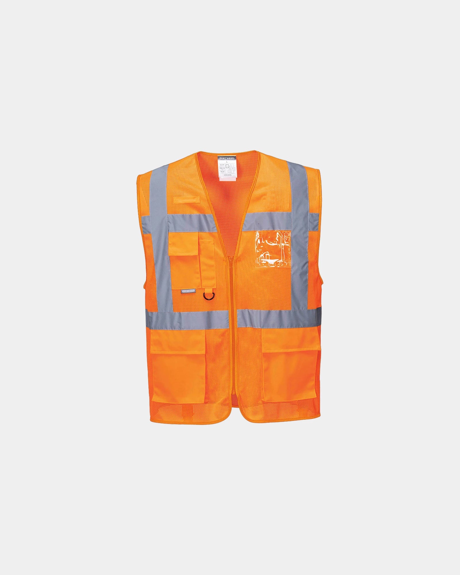 Hi-vis gilet ademend Meshair Athène om te personaliseren - Oranje