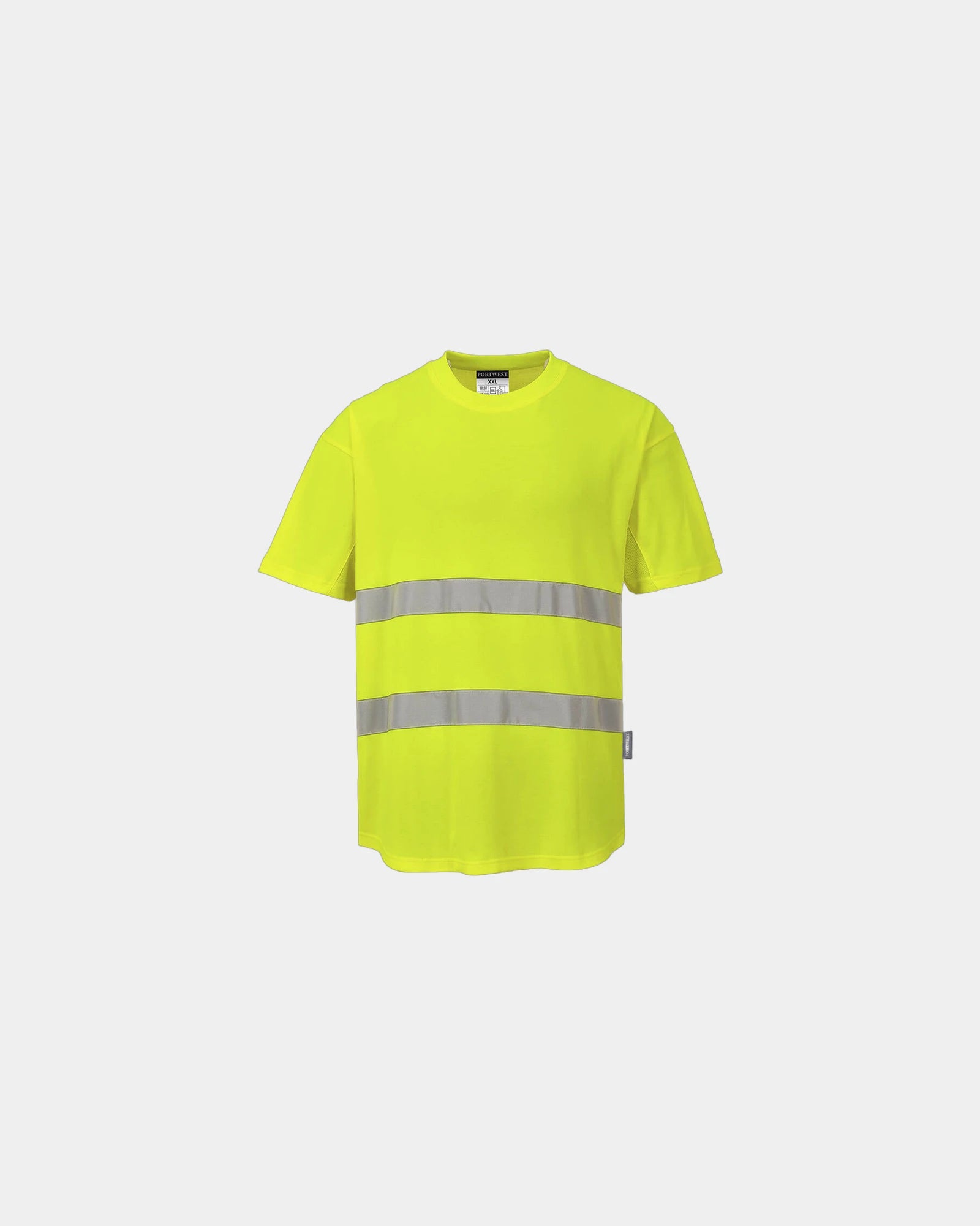 T-shirt geventileerd katoen mesh om te personaliseren - Geel