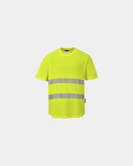 T-shirt geventileerd katoen mesh om te personaliseren - Geel