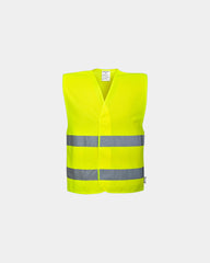 Hi-vis vest halfgaas ademend om te personaliseren - Geel