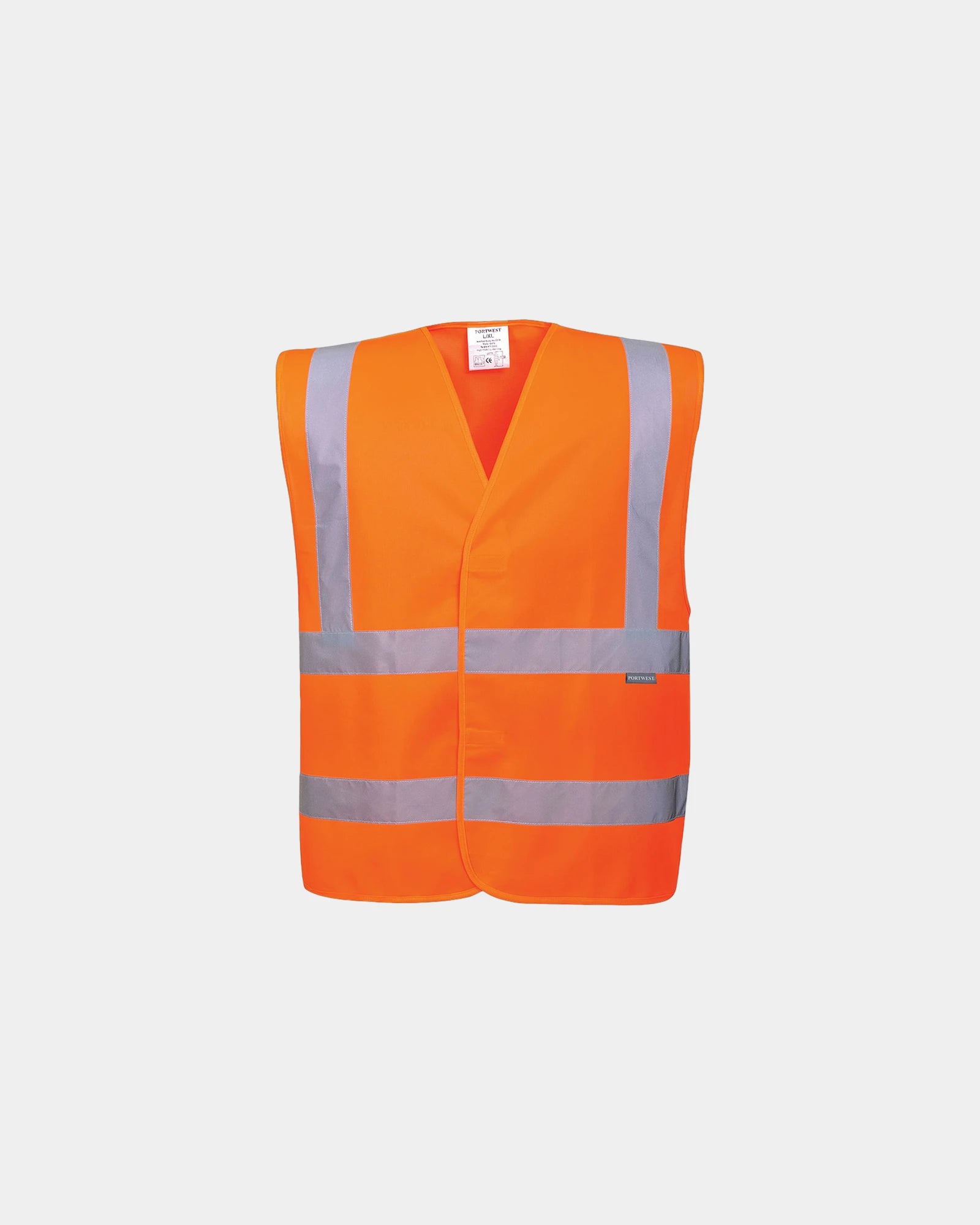 Hesje hi-vis met schouderbanden om te personaliseren - Oranje