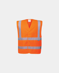 Hesje hi-vis met schouderbanden om te personaliseren - Oranje