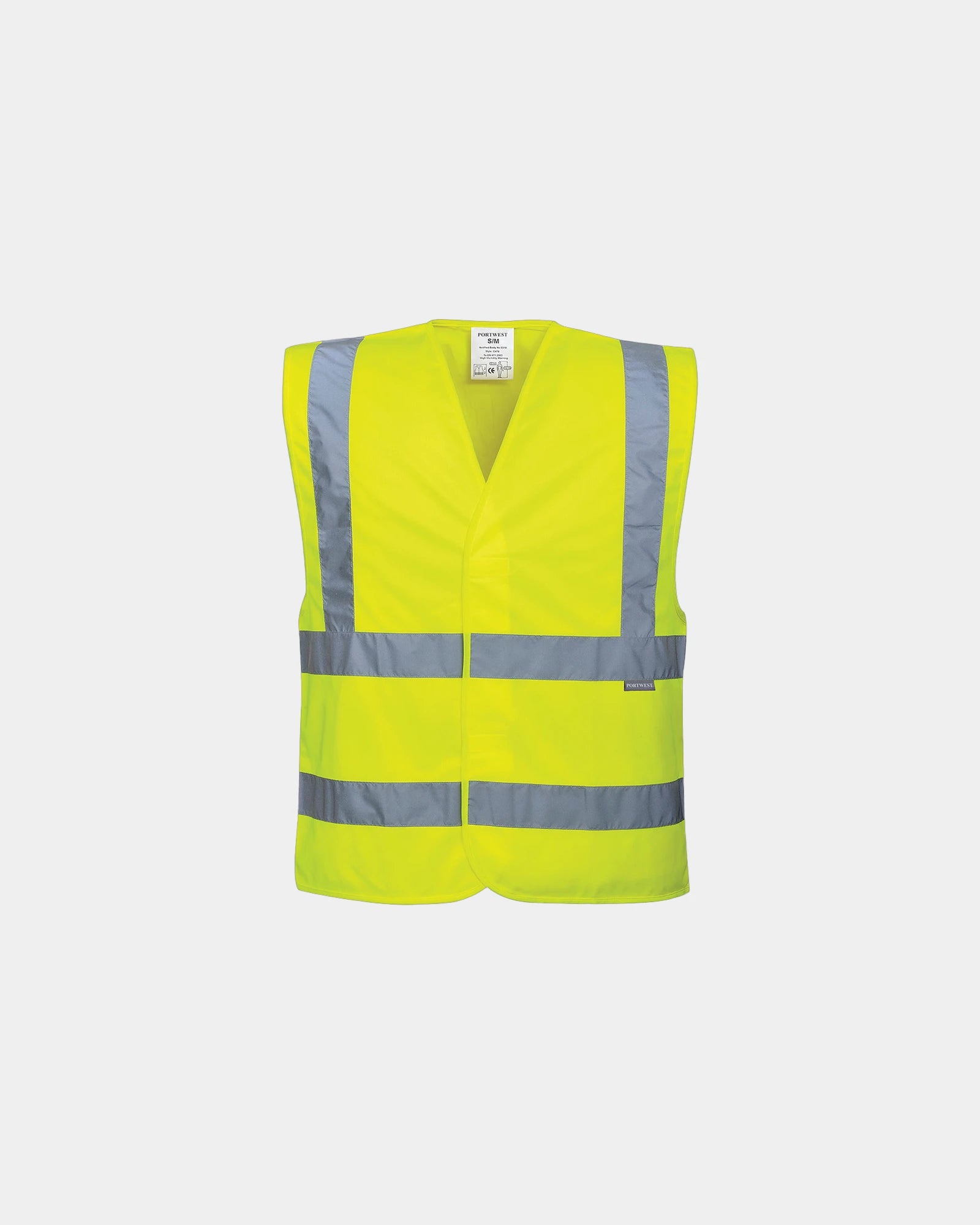 Hesje hi-vis met schouderbanden om te personaliseren - Geel