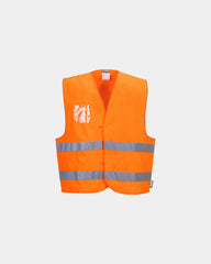 Hi-Vis veiligheidsvest met badgehouder om te personaliseren - Oranje