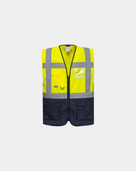 Executive bodywarmer polyester om te personaliseren - Geel-Marineblauw