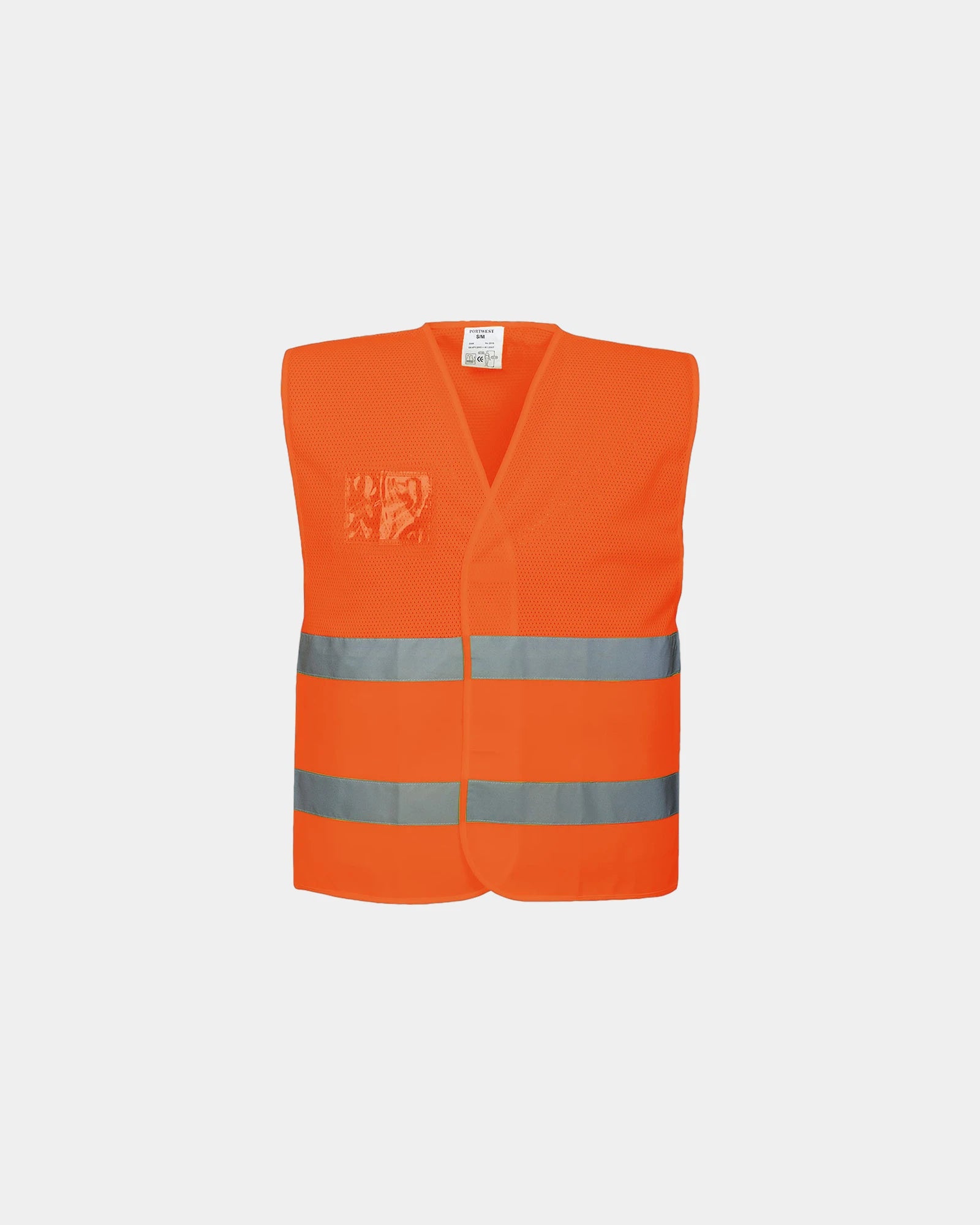 Hi-vis vest halfgaas ademend om te personaliseren - Oranje