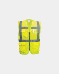 Executive veiligheidsvest geventileerd om te personaliseren - Geel