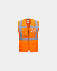Executive veiligheidsvest geventileerd om te personaliseren - Oranje