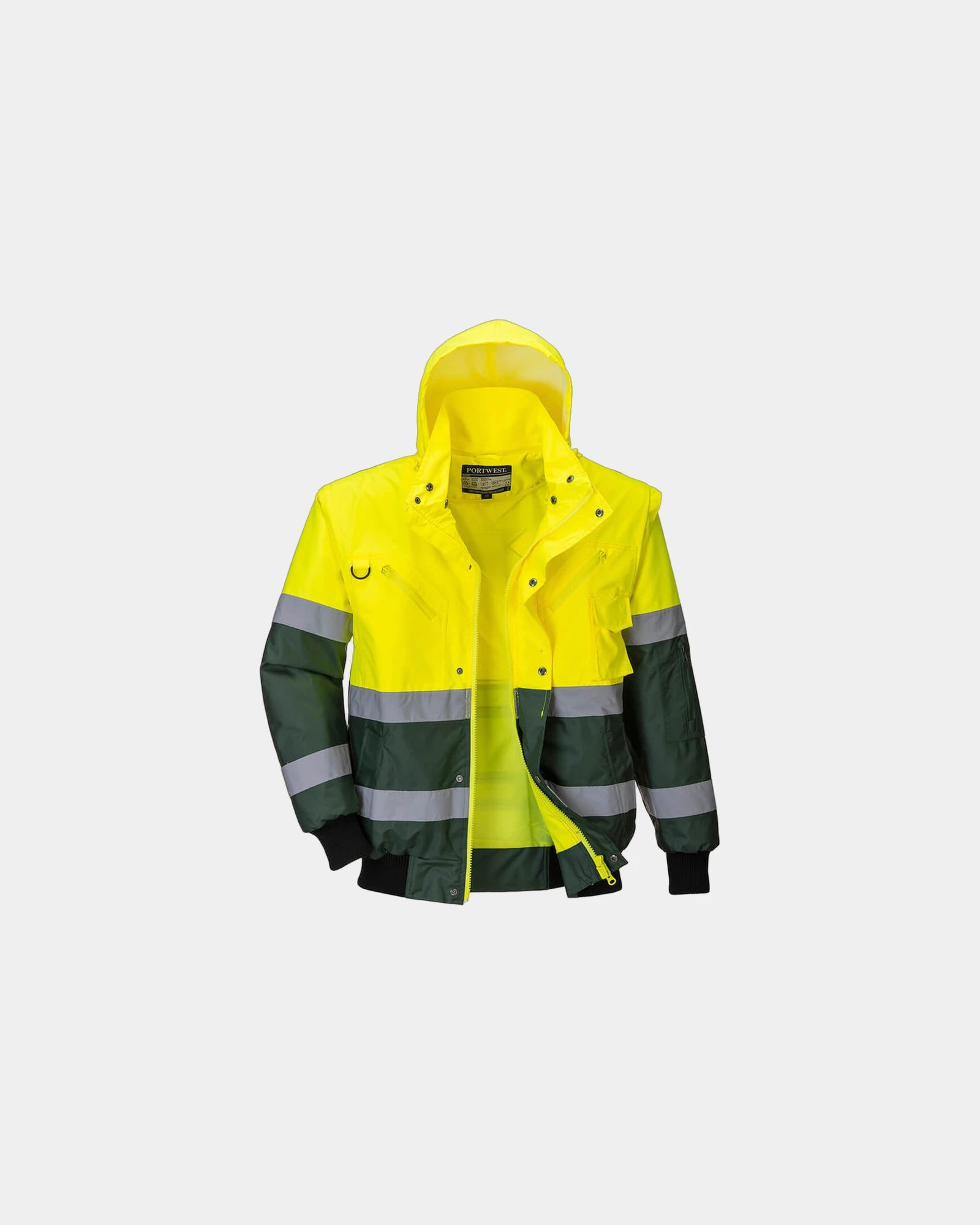 Bomberjack hi-vis polyester 300D om te personaliseren - Geel-Groen