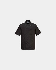 Kookjas polycoton 190 g/m² om te personaliseren - Zwart-Hemelsblauw