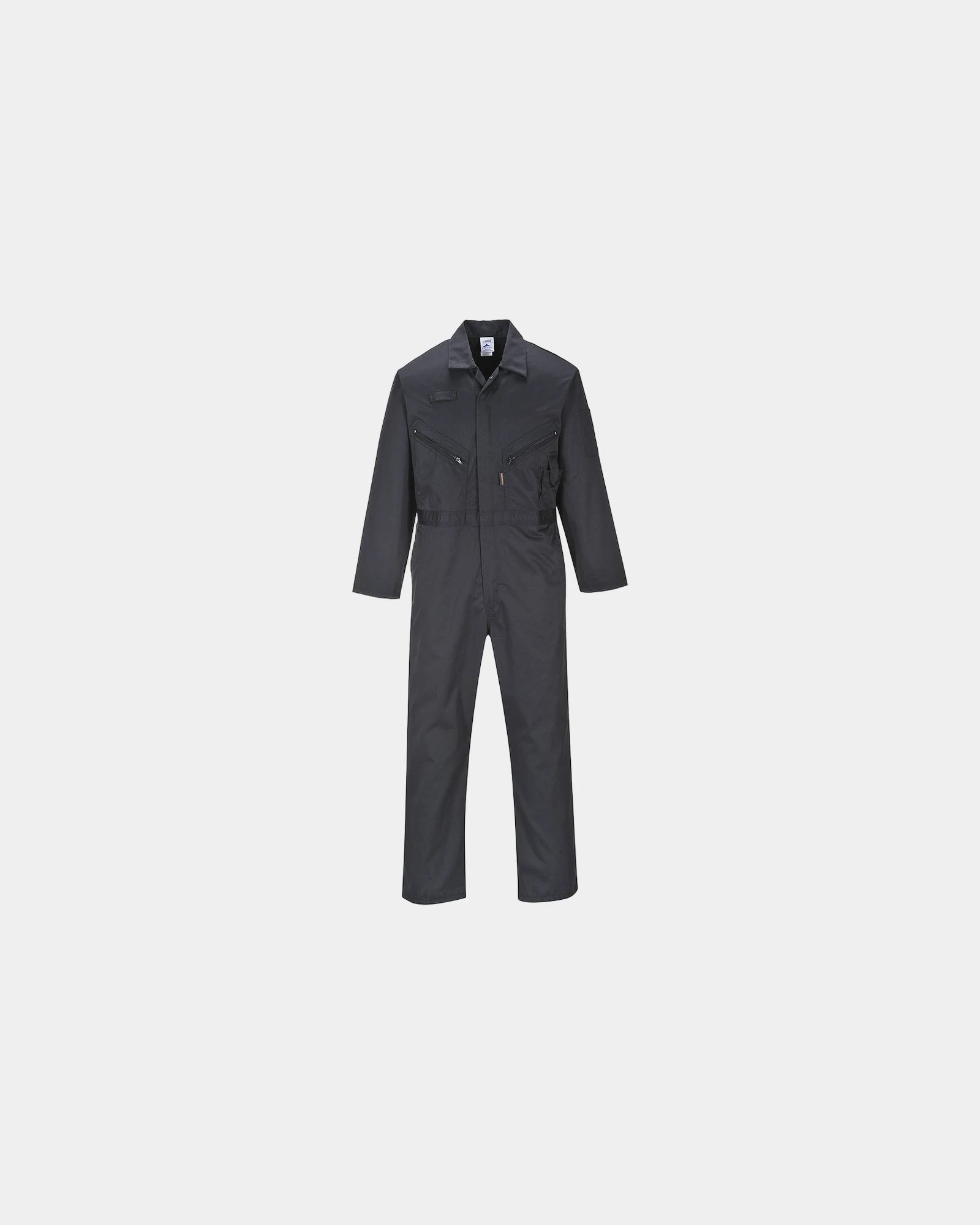Overall polycotton 245 g/m² om te personaliseren - Zwart-Hemelsblauw