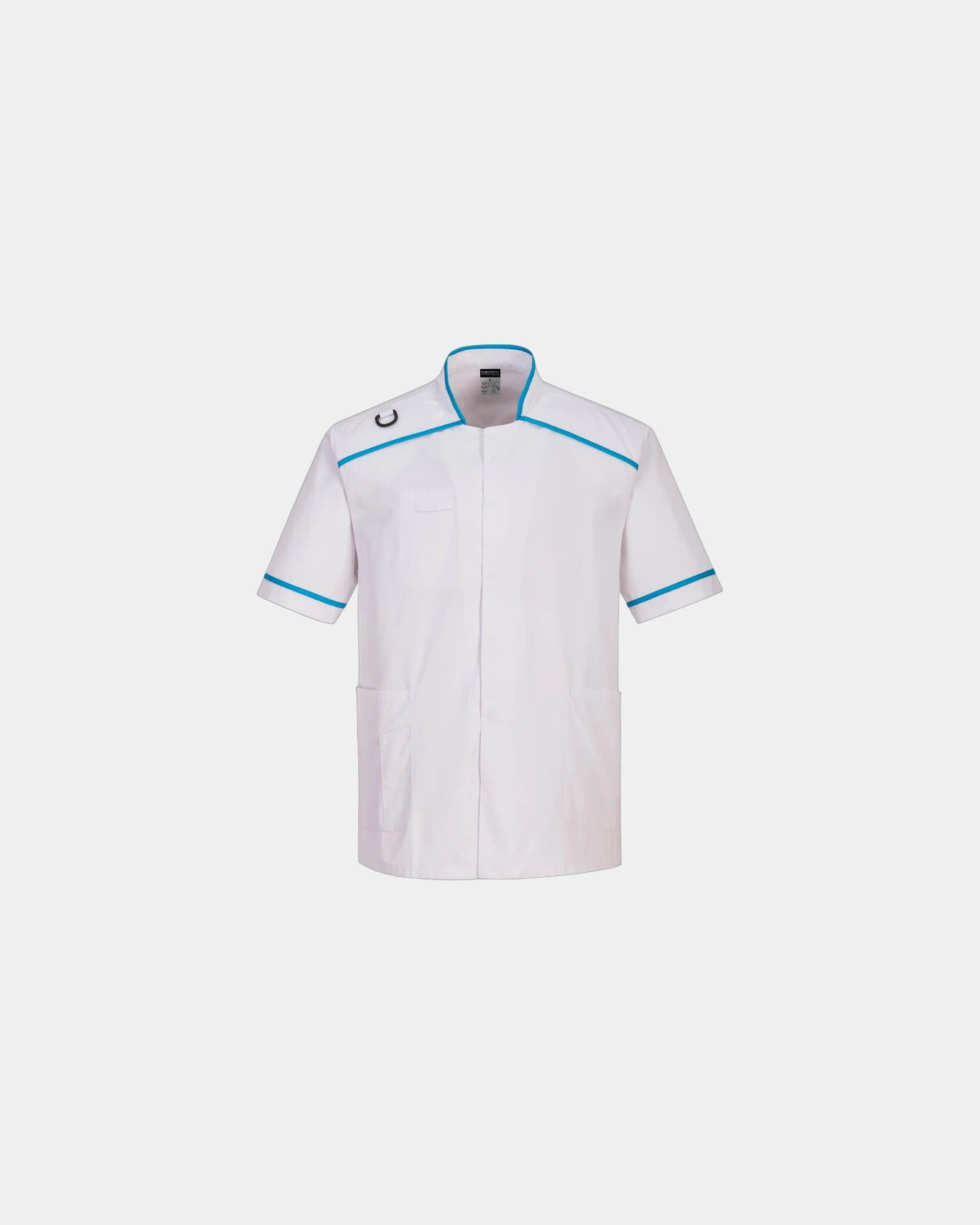 Medische tuniek heren stretch om te personaliseren - Wit