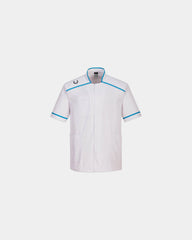 Medische tuniek heren stretch om te personaliseren - Wit