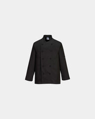 Kookjas polycotton unisex Somerset om te personaliseren - Zwart-Hemelsblauw