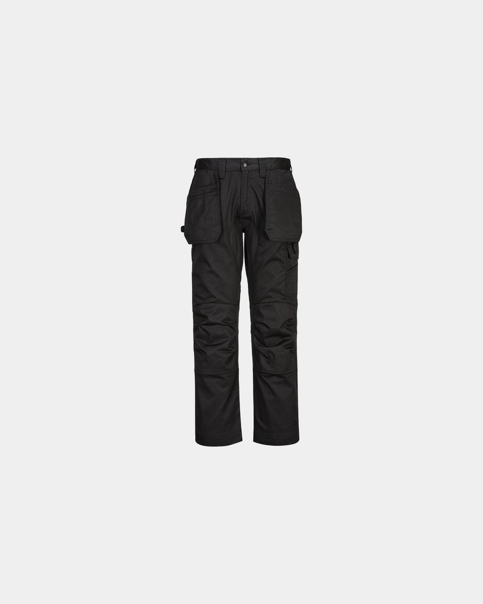 Broek stretch gerecycled polyester WX2 om te personaliseren - Zwart-Hemelsblauw