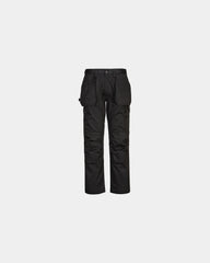Broek stretch gerecycled polyester WX2 om te personaliseren - Zwart-Hemelsblauw