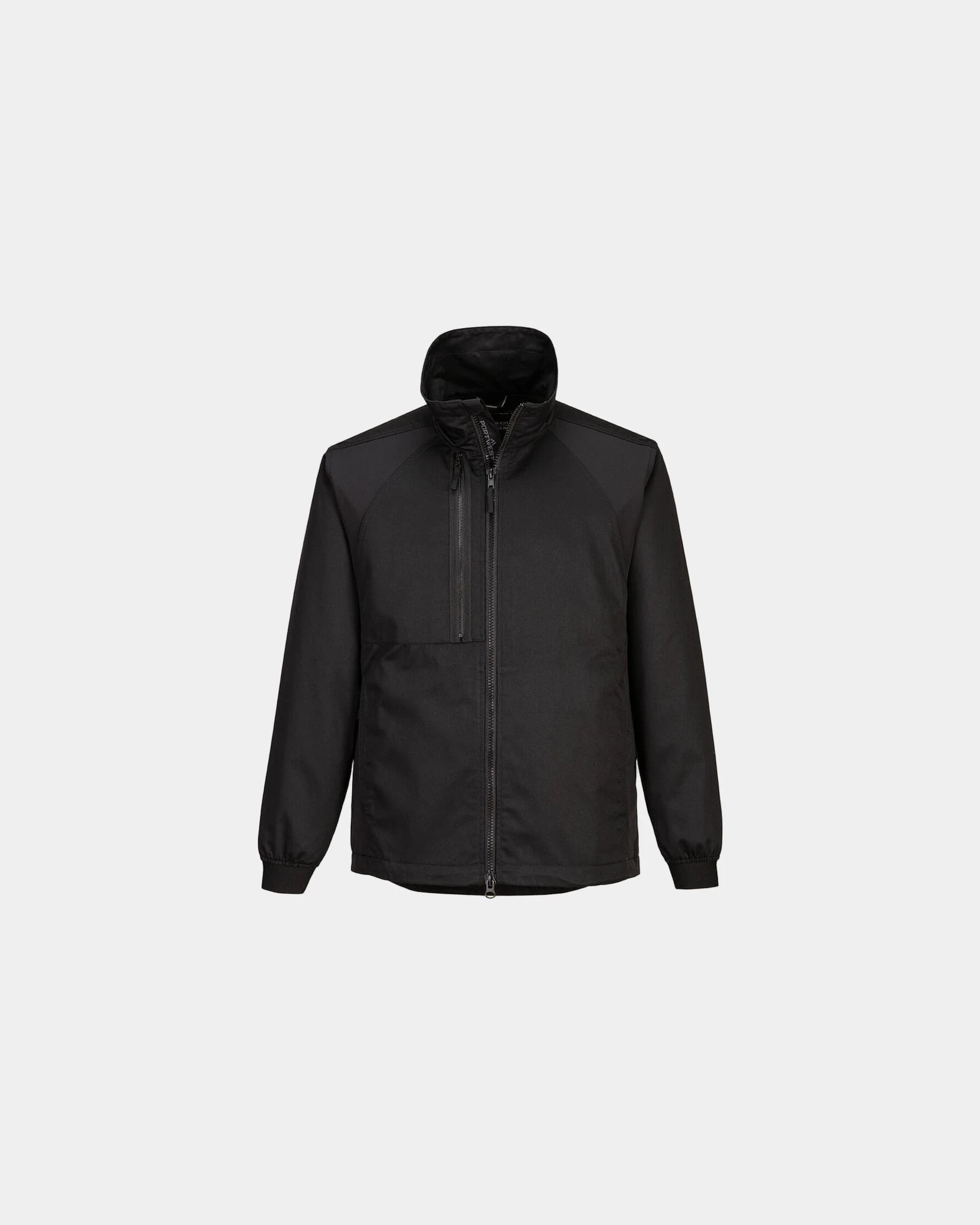 Werkjas stretch gerecycled polyester om te personaliseren - Zwart-Hemelsblauw
