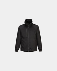 Werkjas stretch gerecycled polyester om te personaliseren - Zwart-Hemelsblauw