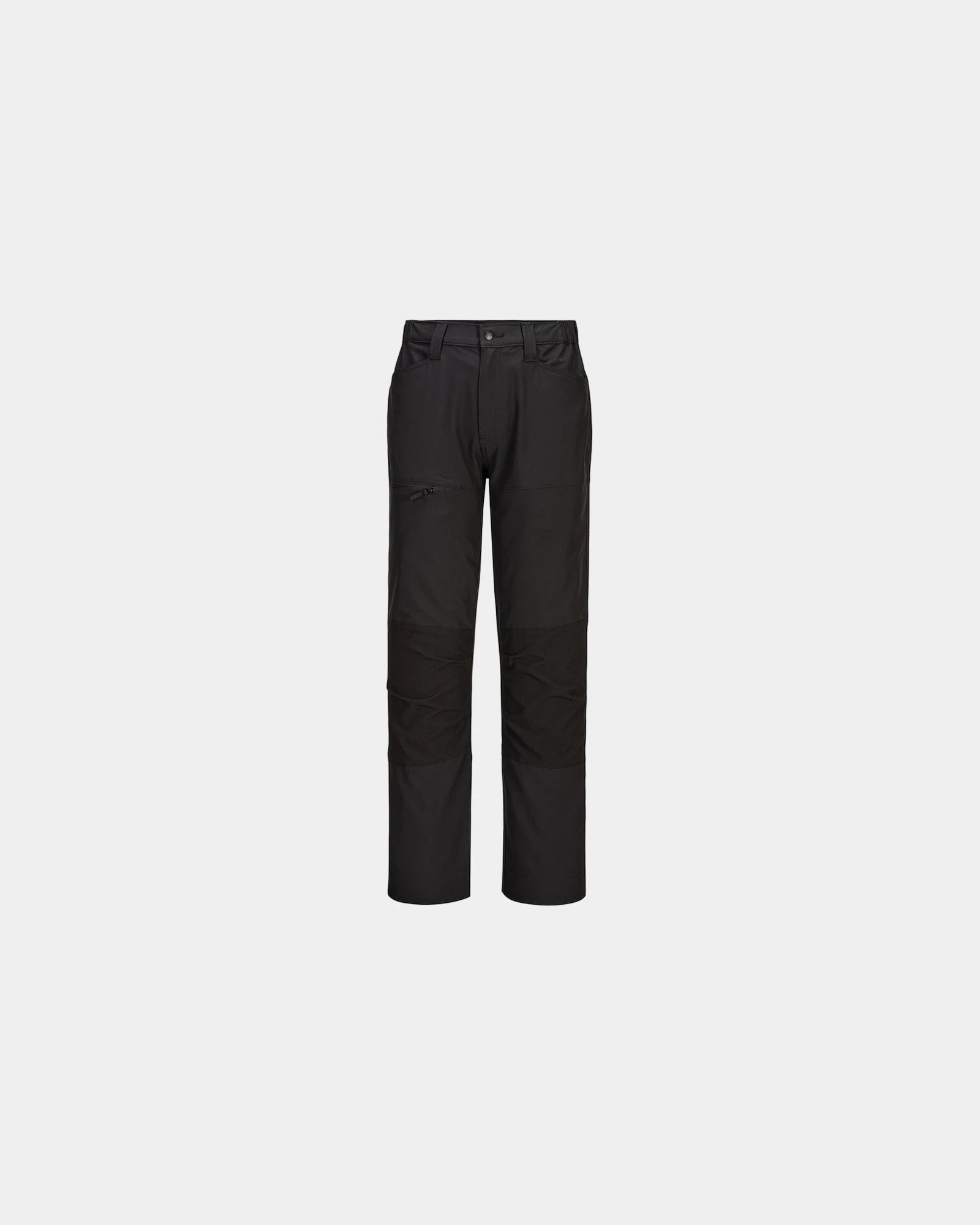 Werkjas gerecycled polyester stretch om te personaliseren - Zwart-Hemelsblauw