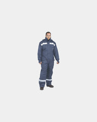 Kuipoverall reflecterend polyester om te personaliseren - Marineblauw
