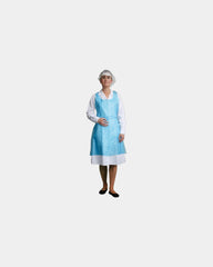 Wegwerpschort PE met tailleband om te personaliseren - Blauw