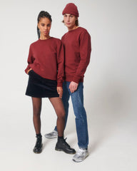 Personaliseerbare premium sweater met ronde hals, unisex, in biologisch katoen
