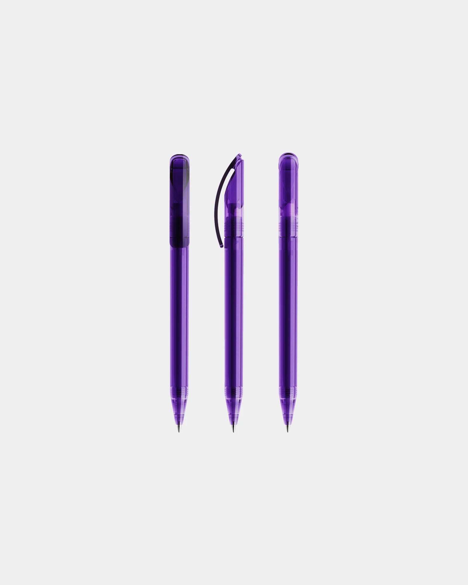 Pen transparant Prodir DS3TTT om te personaliseren - Paars Transparant