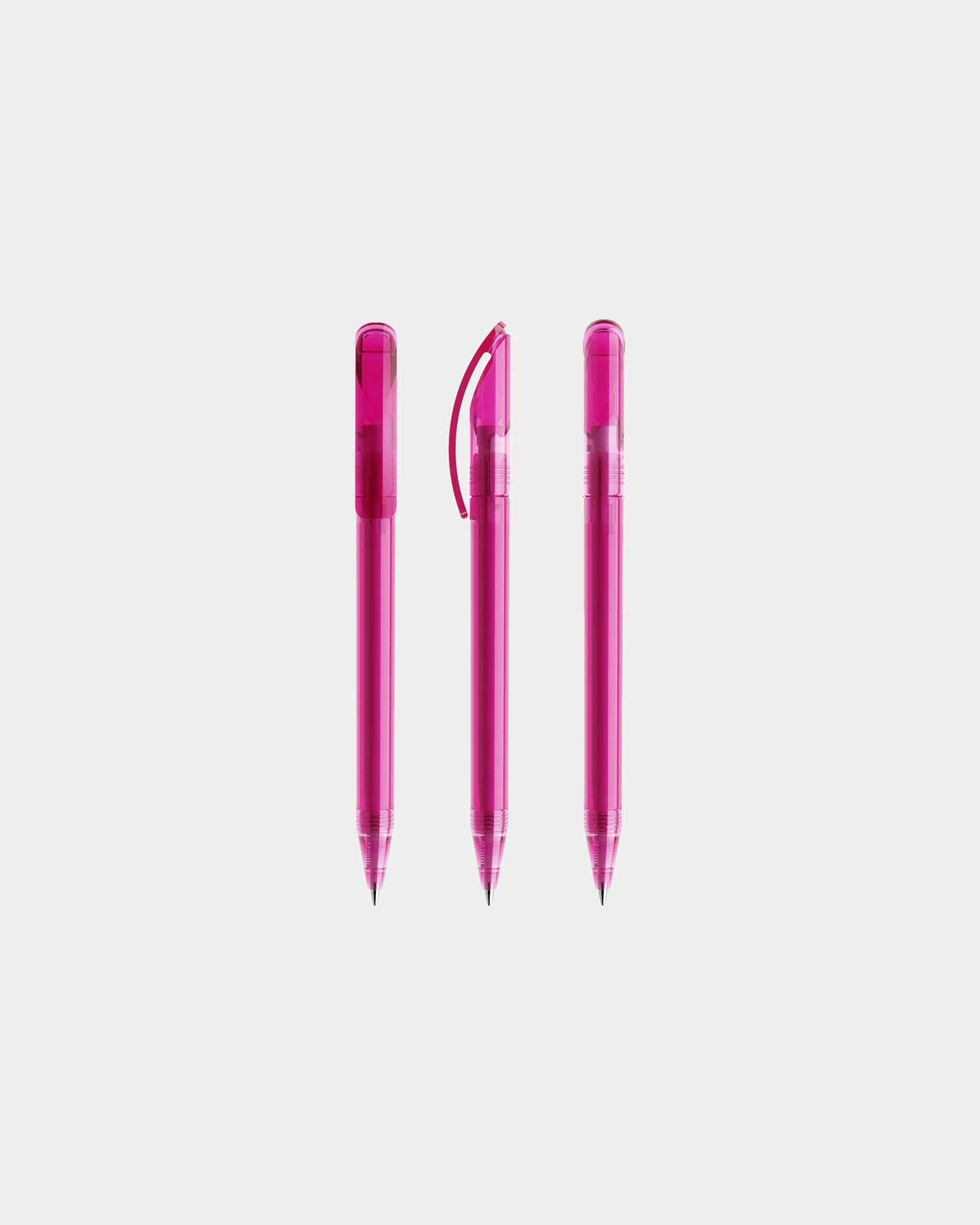 Pen transparant Prodir DS3TTT om te personaliseren - Roze Transparant