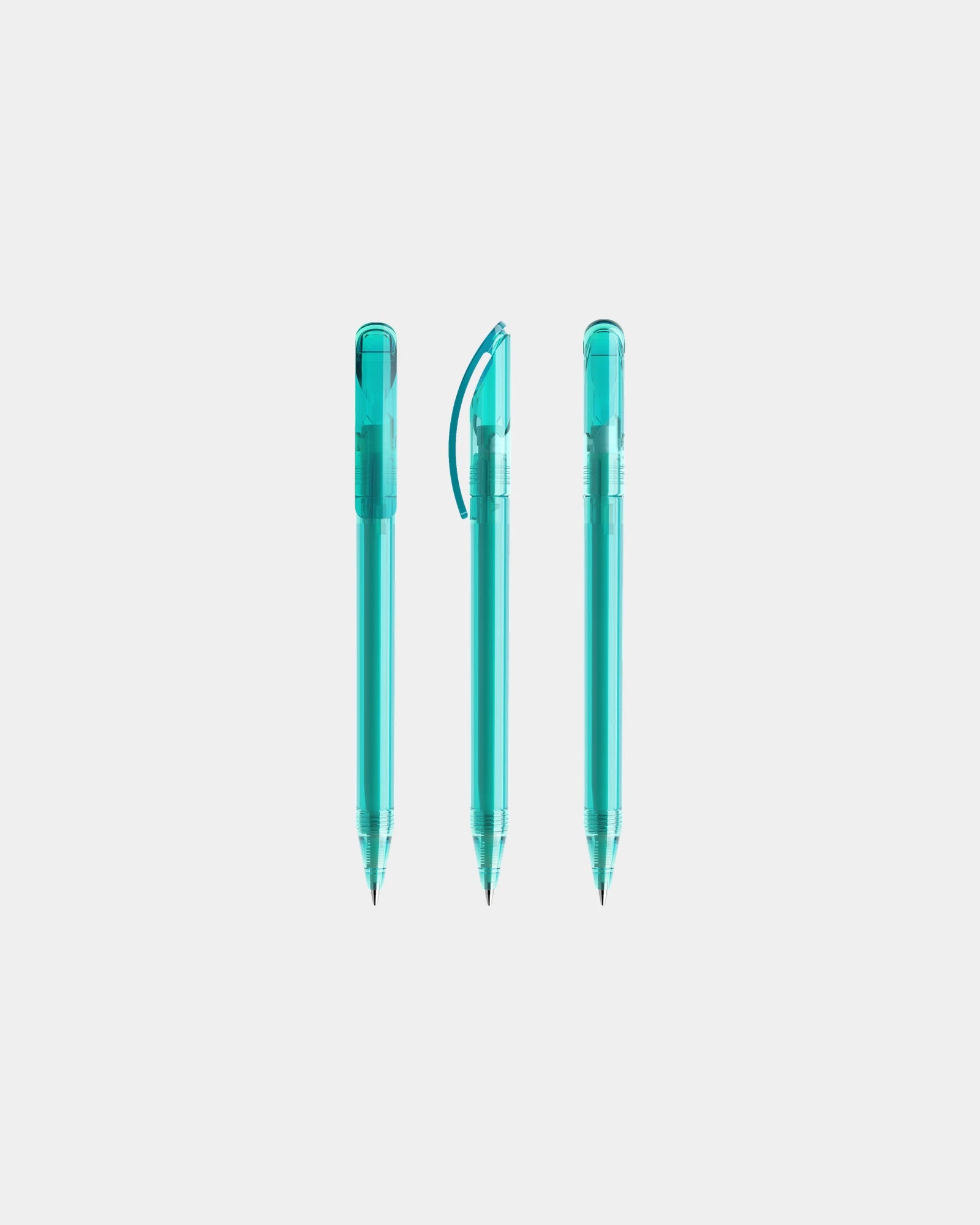 Pen transparant Prodir DS3TTT om te personaliseren - Aqua Transparant