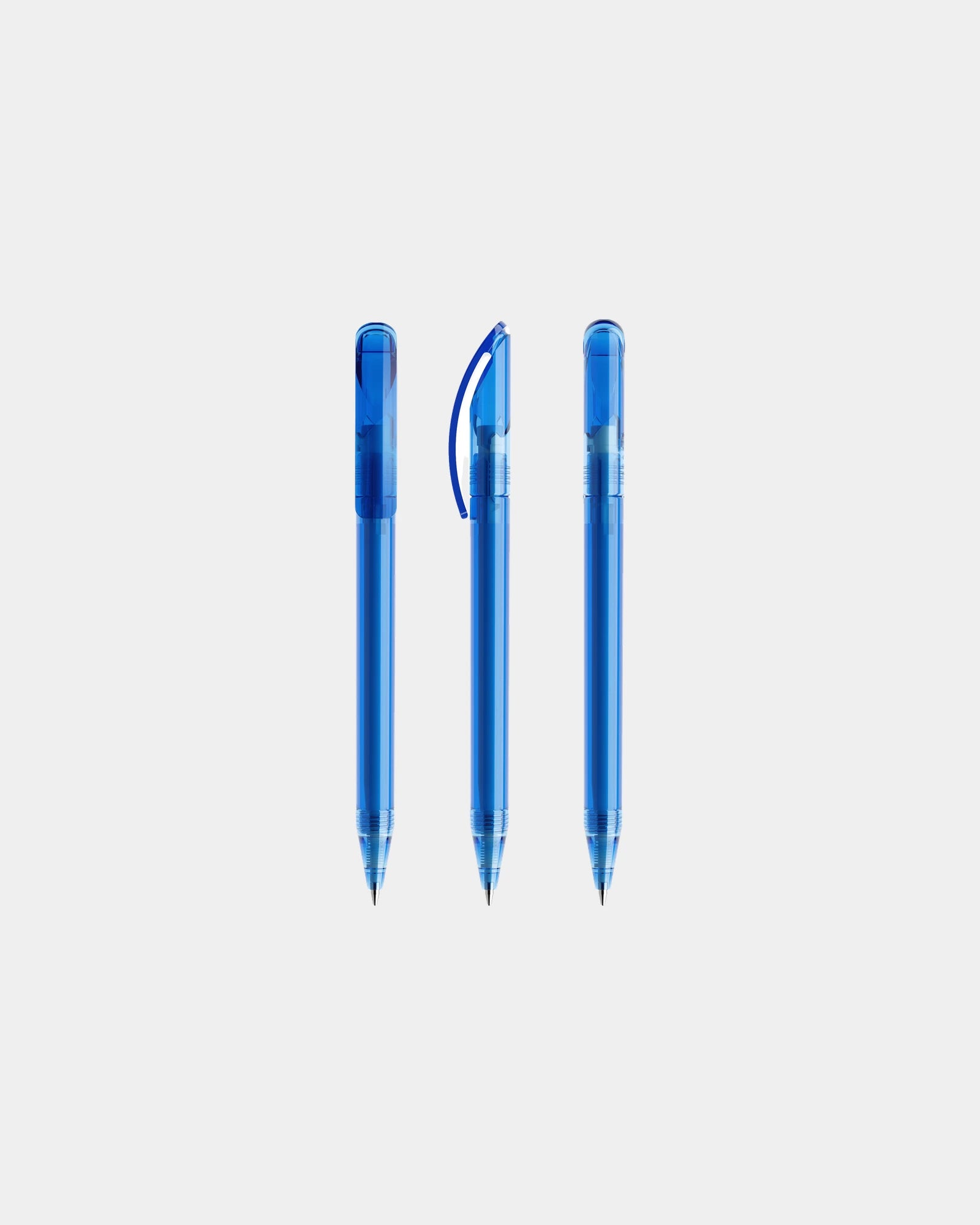Pen transparant Prodir DS3TTT om te personaliseren - Hemelsblauw Transparant