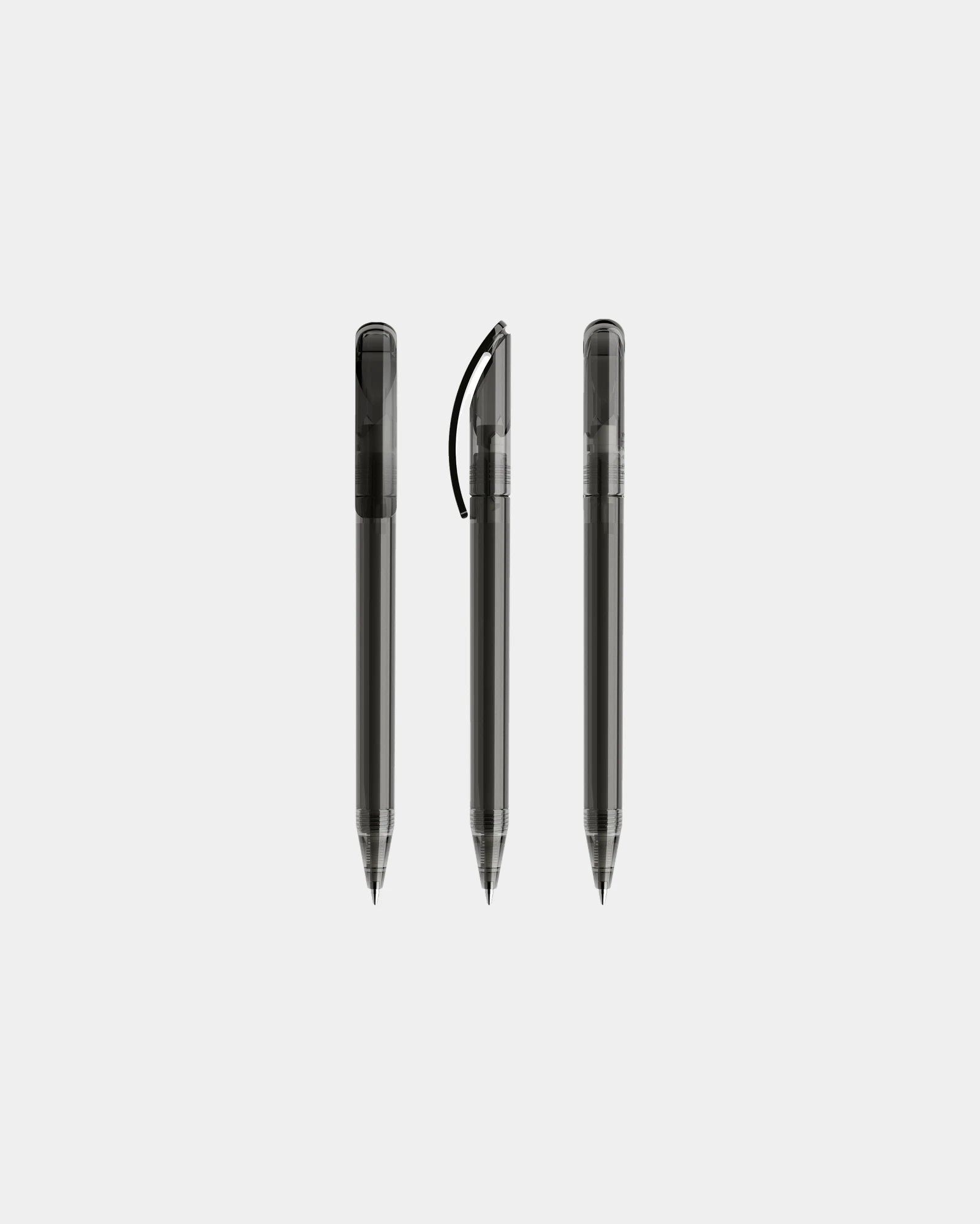 Pen transparant Prodir DS3TTT om te personaliseren - Antraciet Transparant