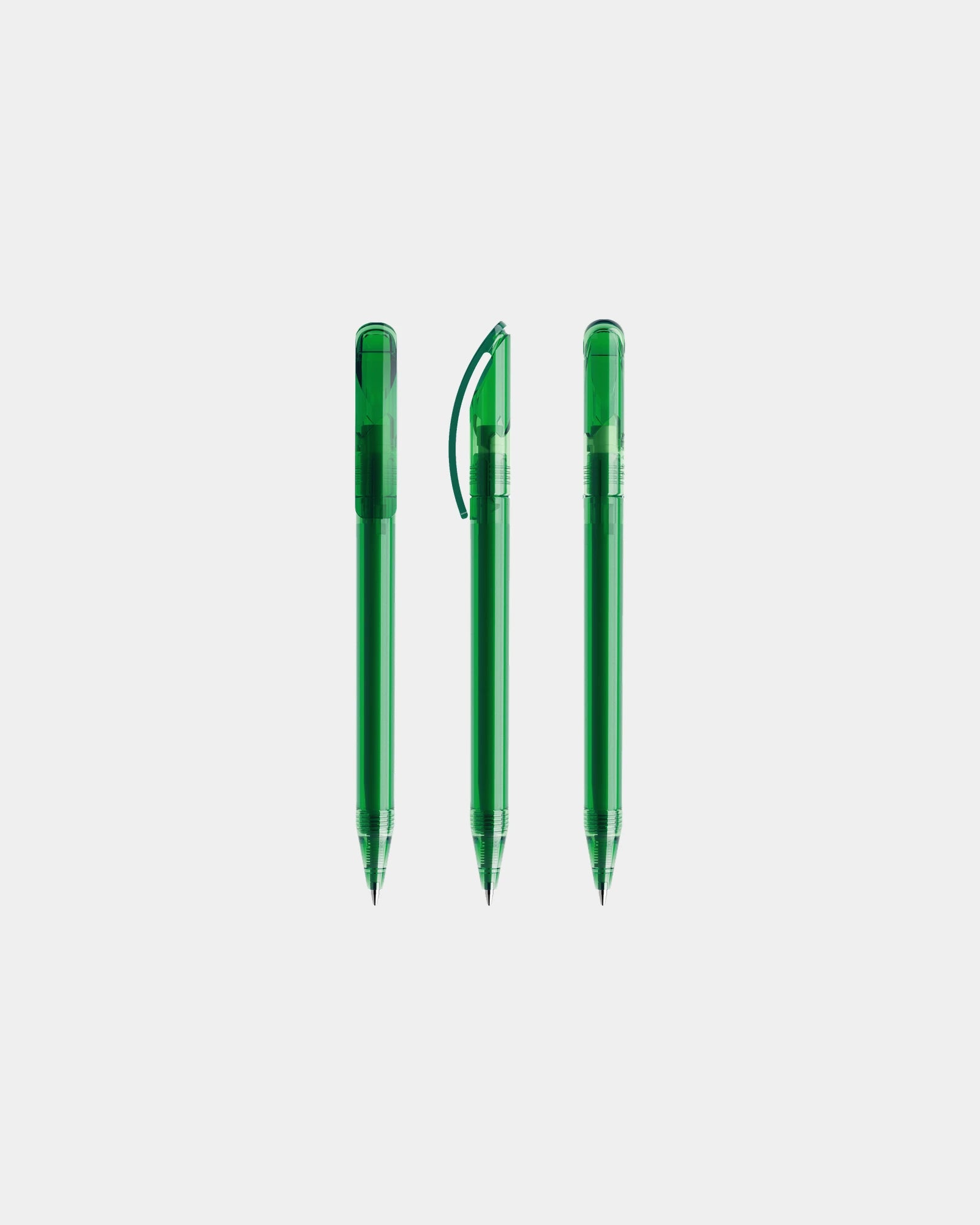 Pen transparant Prodir DS3TTT om te personaliseren - Donkergroen Transparant