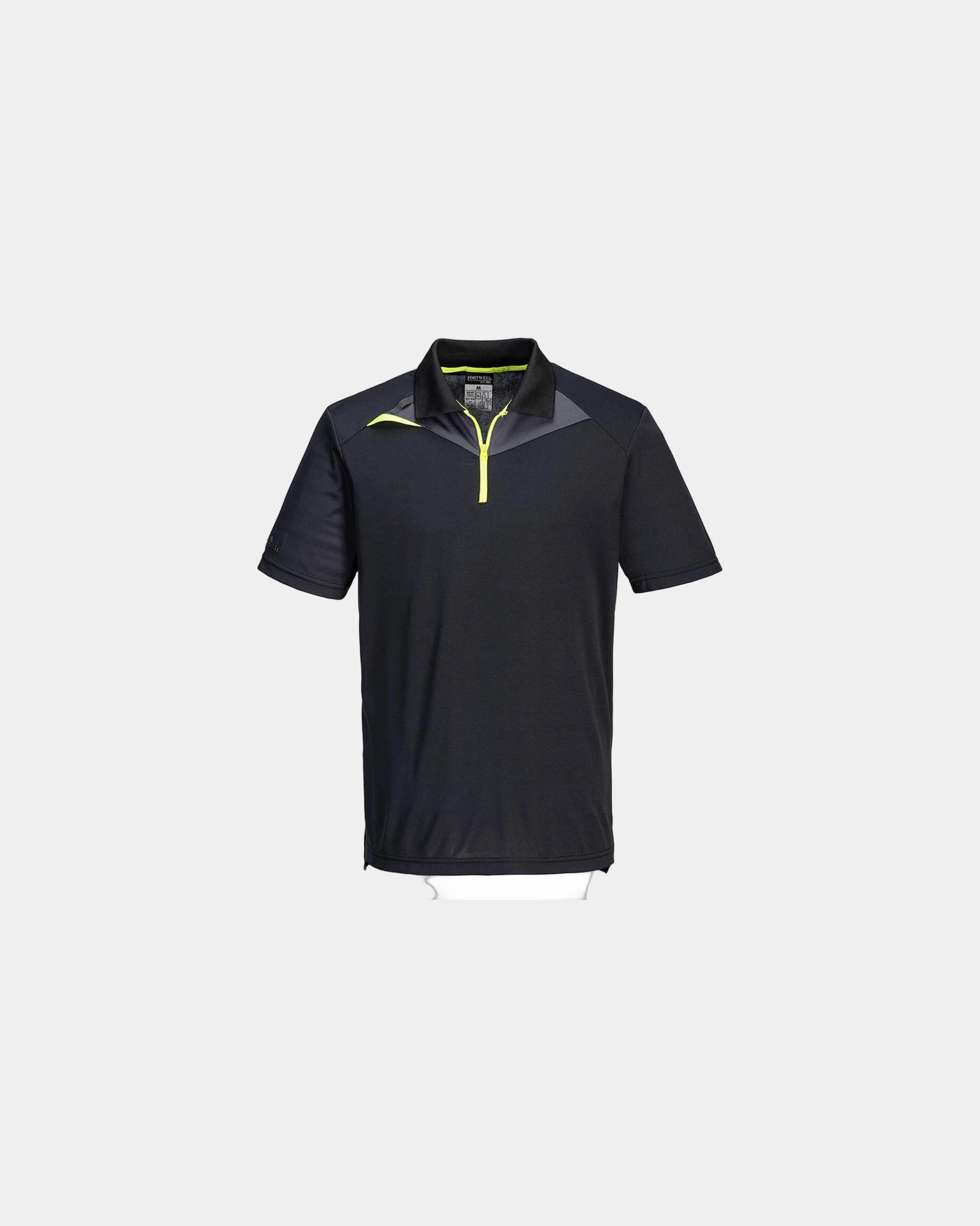 Polo DX4 polyester om te personaliseren - Zwart-Hemelsblauw